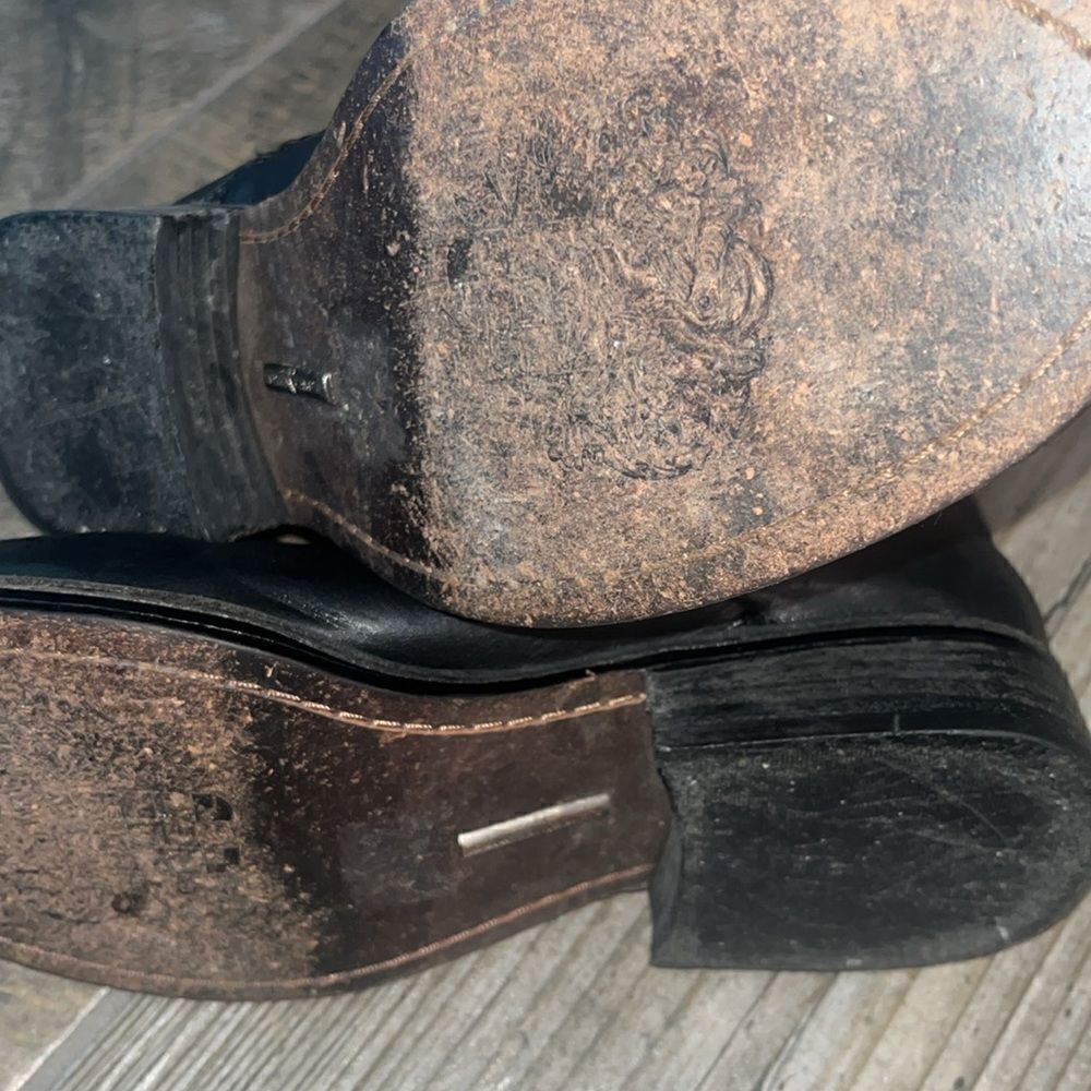 Vince Camuto tall lace up in back black leather riding boots - Picture 5 of 5
